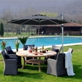 thumbnail image 1 of Costway Parasol Déporté de Patio 11 Pieds Rotation 360° Inclinaison en Aluminium Gris, 1 of 10