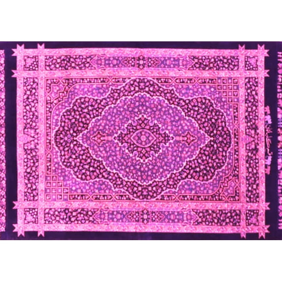 Ahgly Company Indoor Rectangle Persian Pink Traditional Area Rugs, 5' x 7'