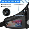 thumbnail image 3 of Juiluna Hiking Waist Pack Fanny Bag with Water Bottle Holder No Bounce Hydration Running Belt for Men Women Black, 3 of 8