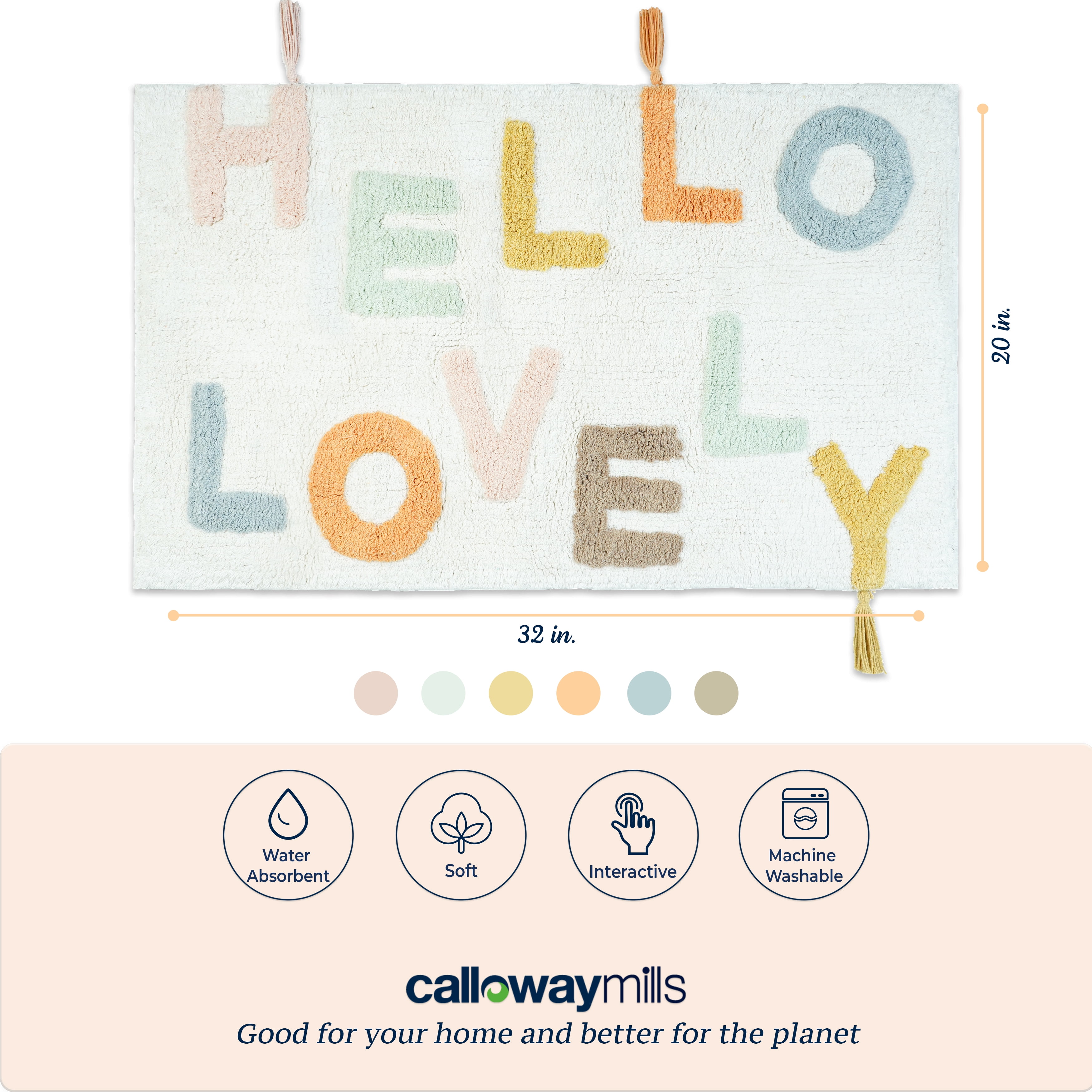 Calloway Mills 114002032 Hello Lovely 20" x 32"