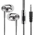 thumbnail image 1 of Auriculares intrauditivos con cable trenzado de 3,5 mm, universales, con cable para la oreja, 1 of 7