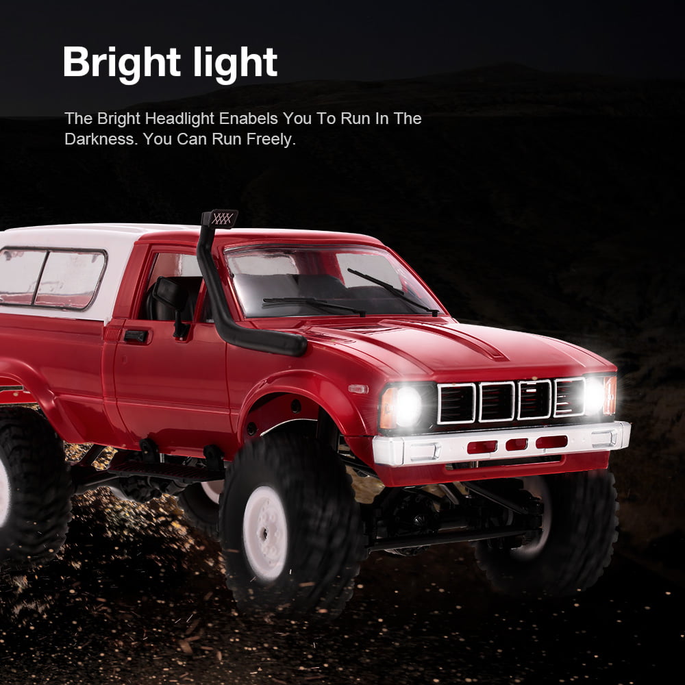Details about   WPL C24 1/16 RC Car Off-Road /Headlight 4WD Pick-up Truck Kids Toy Gift RTR M9H1