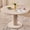 Light Stone-patterned, variant on 47" Round Dining Table for 4, [Cylinder Pedestal Base] [Stone-Patterned] Modern Circle Dinner Table for Kitchen Dining Living Room, Light Stone-patterned