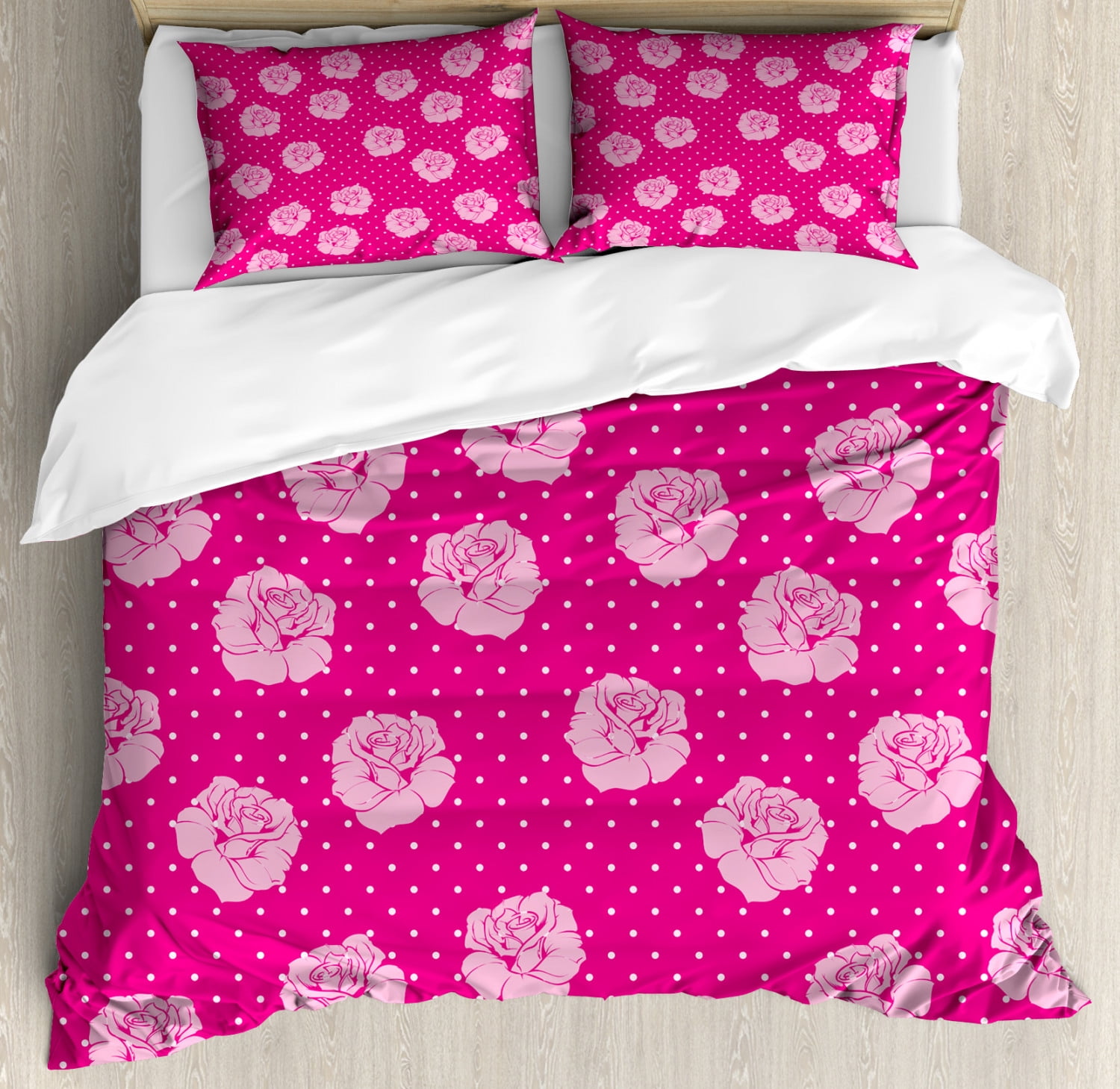 Hot Pink Duvet Cover Set Queen Size, White And Pink Duvet Cover Sets