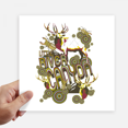 thumbnail image 1 of Reindeer Animal Insect Artistic Effect Colourful Sticker Tags Wall Picture Laptop Decal Self adhesive, 1 of 1