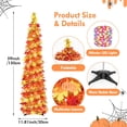 thumbnail image 3 of Fall Tree Home Decor Pop Up Tree with Lights & Timer & Modes Collapsible Tinsel Pencil Tree for Autumn Harvest Porch Thanksgiving Party Decorations Maple Leaves, 3 of 6