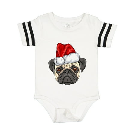 

Inktastic Christmas Pug Dog Santa Gift Baby Boy or Baby Girl Bodysuit