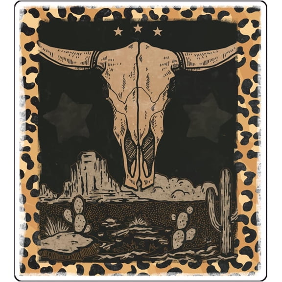 Wickedgoodz Steer Skull Desert Vinyl Decal - Western Bumper Sticker - for Laptops Tumblers Windows Cars Trucks Walls