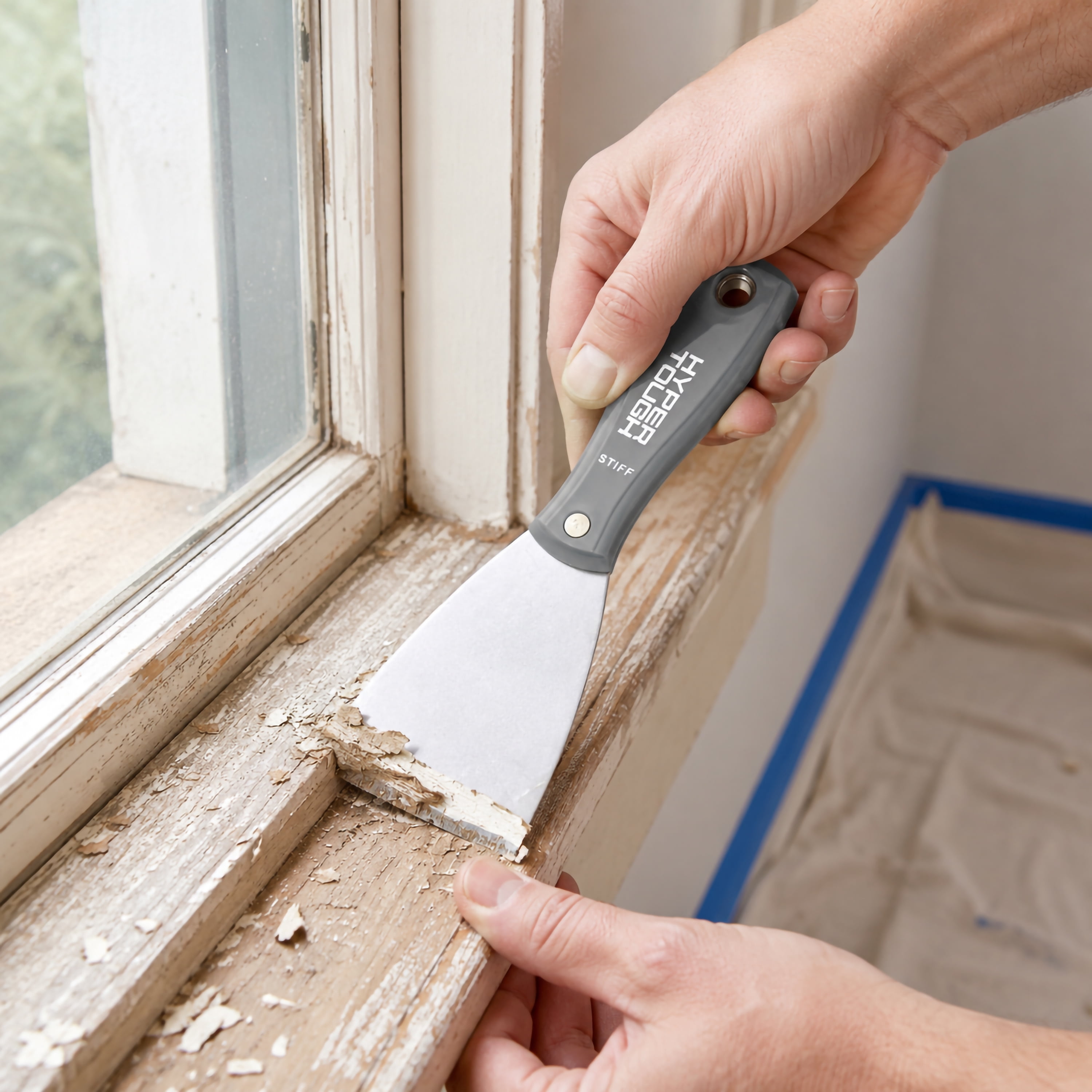 Hyper Tough 3-Inch Stiff Putty Knife with Ergonomic Handle