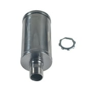 Mini Bike Exhaust Muffler Pipe with 3/4 Threaded For Mb200 GX160 GX200 196CC 212CC CT200U Mini Bike,Silver