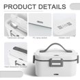 thumbnail image 5 of Luniquz Electric Lunch Box Food Heater 75W High-power 3 in 1 Portable Microwave for Car and Home 12V 24V /110VC Leak Proof 1.8L Removable Stainless Steel Container Fork & Spoon and Carry Bag（White）, 5 of 8
