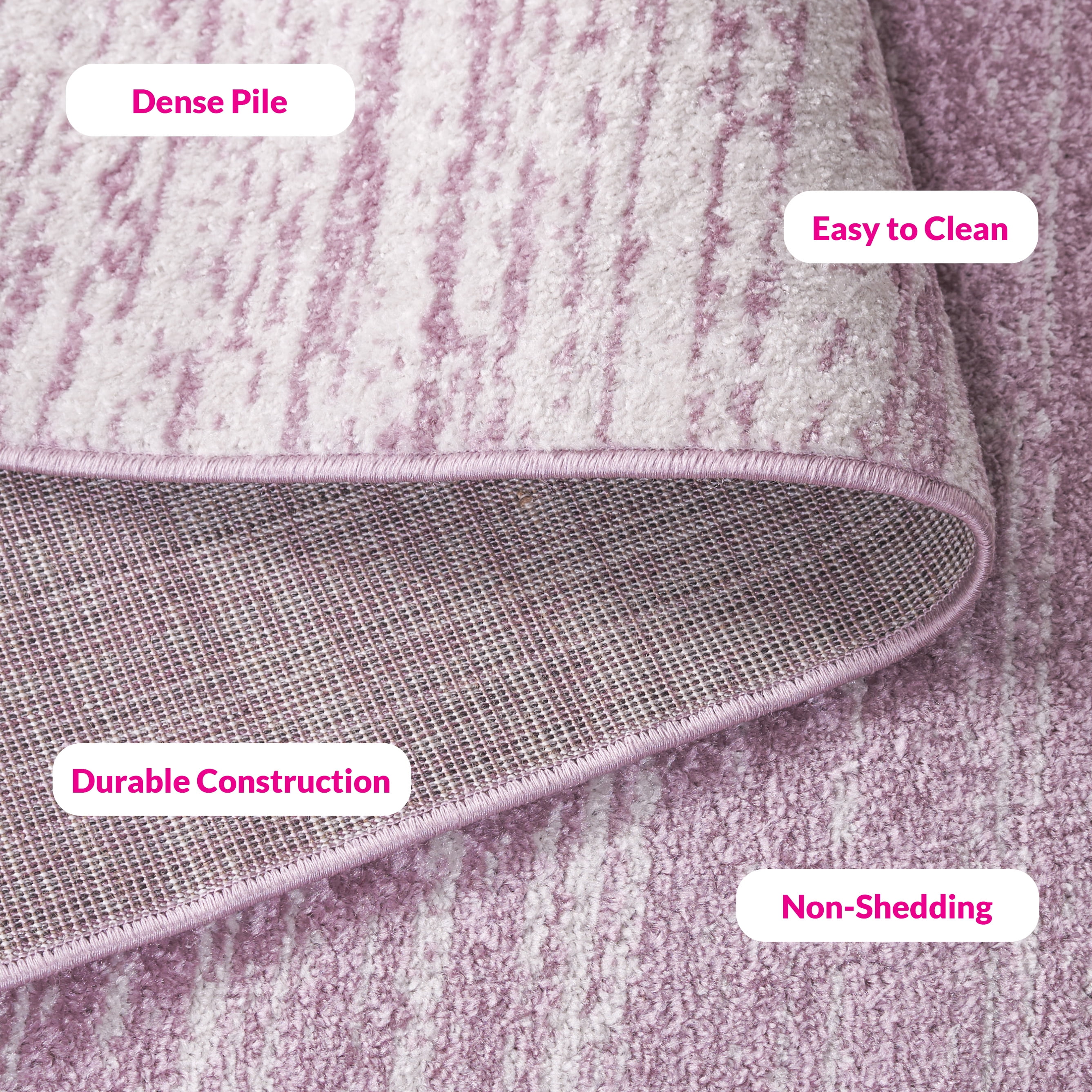 SAFAVIEH Adirondack Esmond Striped Area Rug, Cream/Purple, 9' x 12' - Large - Modern Design, Cream & Purple, Ideal for Living Room, Bedroom, Dining Space