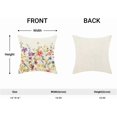 thumbnail image 6 of Spring Pillow Covers 16x16 Inch Set of 2, Colorful Wild Flower Leaves Plant Throw Pillows Case,Seasonal Floral Outdoor Decorative Farmhouse Decor Cushion Covers for Home Sofa Bed Couch, 6 of 6