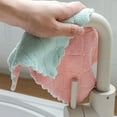 thumbnail image 6 of Hariumiu Kitchen 1/6 Packs Coral Fleece Cleaning Cloth, Kitchen Towels, Dish Rags for Dish Drying Washing, Absorbent Lint Rags for Cleaning, Reusable and Washable Dish Towels, 6 of 10