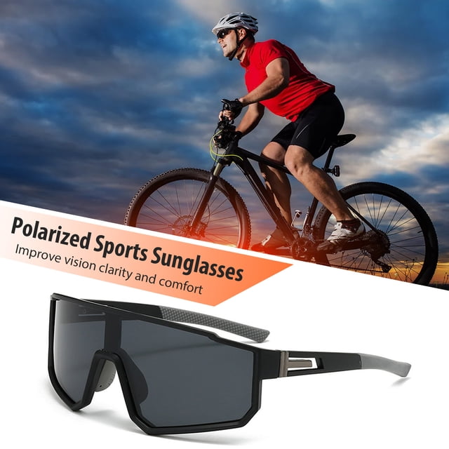 LJNYFDC Lunettes de Cyclisme Sport Extérieur avec Coussinets Antidérapants Protection UV Ultralégères pour Course Pêche