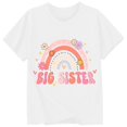 thumbnail image 4 of ibiyuan Big Sister Shirts for Girls Toddler Girls Promoted To Big Sis Cotton T-Shirt Big Sis Announcement Graphic Short Sleeve Girl Shirt Big Sister Gift Tee Toddler Girl Tops 2t, 4 of 4