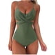 thumbnail image 1 of Bikini sin espalda con estampado de bloque de color sexy para mujer Traje de baño de una pieza Traje de baño Conjunto de ropa de playa Fridja  nalpqowj21054, 1 of 5