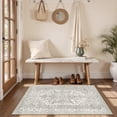 thumbnail image 2 of Roxstand 2'x3' Washable Entryway Rug, Vintage Non Slip Stain Resistant Small Accent Throw Kitchen Rugs, Beige, 2 of 10