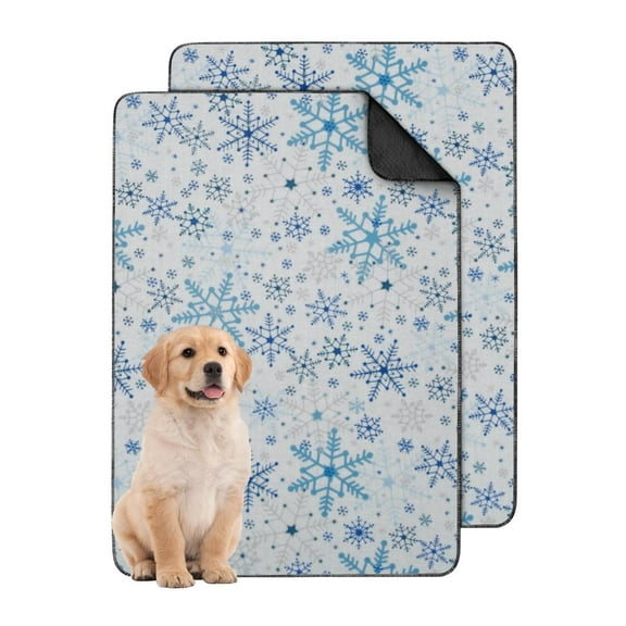 Christmas Themed Washable Dog Pee Pads 24x35, 2-Pack Reusable Puppy Training Mats, Super Absorbent Non-Slip Pet Mat for Festive Home Decor and Practical Use