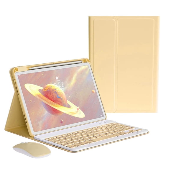 Funda con teclado y ratón para iPad Mini A17 Pro/Amarillo