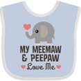 thumbnail image 3 of Inktastic Meemaw and Peepaw Love Me Grandchild Boys or Girls Baby Bib, 3 of 4