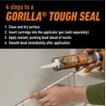 thumbnail image 6 of (12 pack) Gorilla Waterproof Caulk & Seal Silicone Sealant, 10oz Cartridge - Clear Caulking Sealant for Kitchen, Window, Bath, Marine, Door and More, 6 of 10