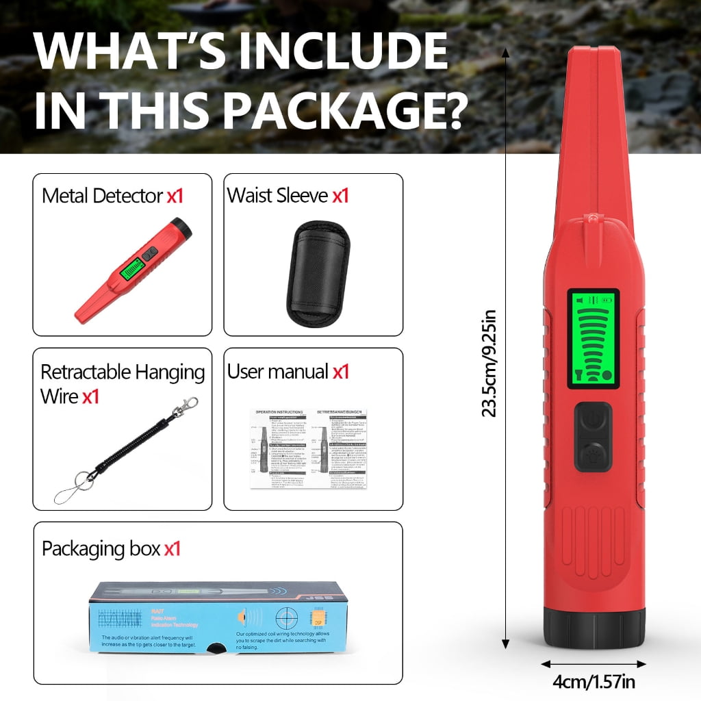 MOMOJIA Multifunction Metal Detector Stick Vibration Sound Alarms Temperature Resistant High Sensitivity Metal Detectors set