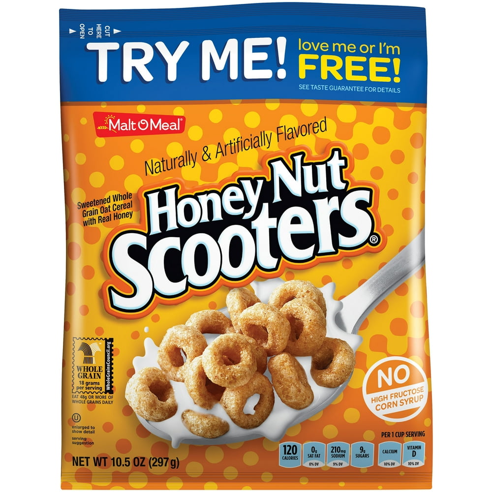 MaltOMeal® Honey Nut Scooters® Sweetened Whole Grain Oat Cereal 10.5