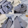 thumbnail image 5 of Sunyuer Kawaii Multi Pocket Canvas Messenger Bag, Waterproof Nylon Crossbody Shoulder Bag, Casual Large Capacity School Tote Bag for Travel Daily Use, 5 of 7