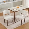 thumbnail image 4 of GAKMCIL Modern Fabric  Upholstered Dining Chairs (Set of 2) with Wooden Legs, Weight Capacity 300lbs for Dining Room and Kitchen (Beige ), 4 of 11