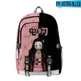 thumbnail image 1 of Cross-border New Anime Demon Slayer Color Print Travel Outing Student Classroom School Bag Shoulder Travel Backpack, 1 of 5
