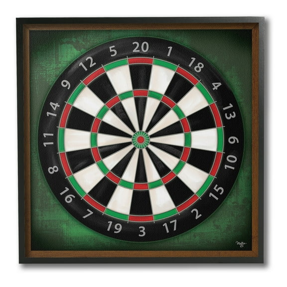 Stupell Industries Traditional Darts Game Sports Painting Black Framed Art Print Wall Art, 12 x 12