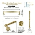thumbnail image 2 of Goo-Ki 6.3''(192 MM) Hole Centers Brushed Gold Cabinet Pulls, Zinc Alloy Drawer Pulls Cabinet Handles for Dresser and Cupboard, 6 Pack, 2 of 8