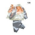 thumbnail image 2 of Traveling Hiking Camping Boys Sports Jacket Trousers Set Jogging Children Long Sleeve Turtleneck Zipper Coat Pants Kit Orange 130cm, 2 of 10