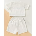 thumbnail image 6 of StylesILove Baby Toddler Girls Love Print Mesh Short Sleeve T-Shirt and Sporty Shorts 2pcs Activewear Outfit (White, 100/18-24 Months), 6 of 6