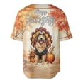 thumbnail image 2 of Happy Thanksgiving Golden Retriever Turkey Costume Pumpkins Autumn Leaves All Over Print 3D Baseball Shirt Goldens Dog Lover Gifts Idea Softball Sport - 13014, 2 of 6