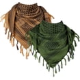 thumbnail image 1 of Bufanda militar Shemagh táctica del desierto Keffiyeh bufanda para la cabeza y el cuello envoltura árabe con borla 43x43 pulgadas, 1 of 8