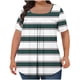thumbnail image 1 of Tops Cortos para las Mujeres Impreso Cuello de Gran Tamaño Plisado Manga Corta Suelta Superior en Tamaños Más L-5xl, 1 of 5
