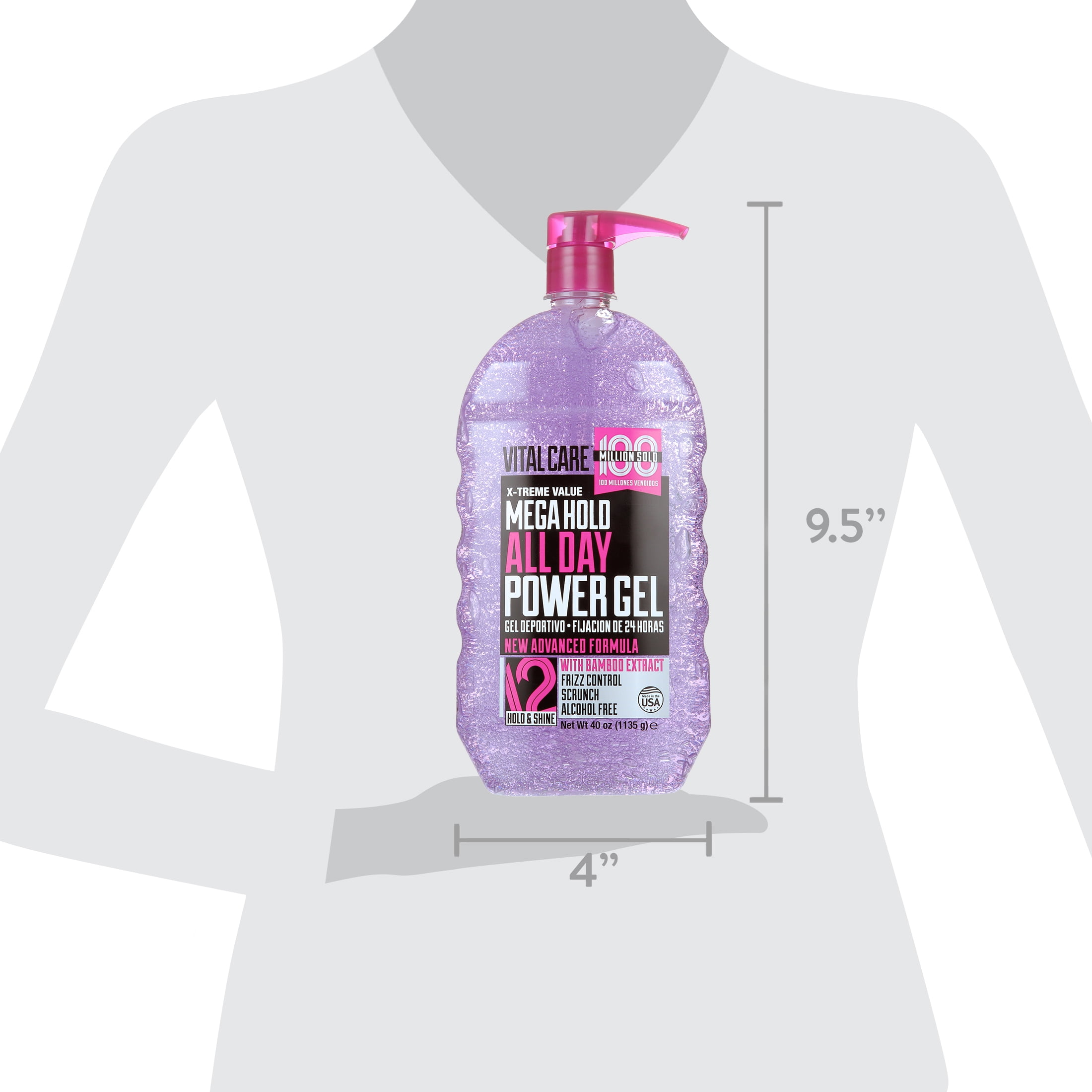 Vital Care Mega Hold All Day Power Frizz Control & Shine Enhancing