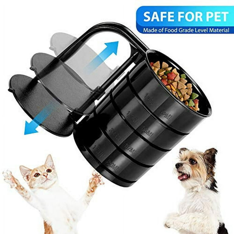 HINMAY Pet Food Scoops Plastic Measuring Cups Set for Dog Cat and Bird Food  (Random Color)