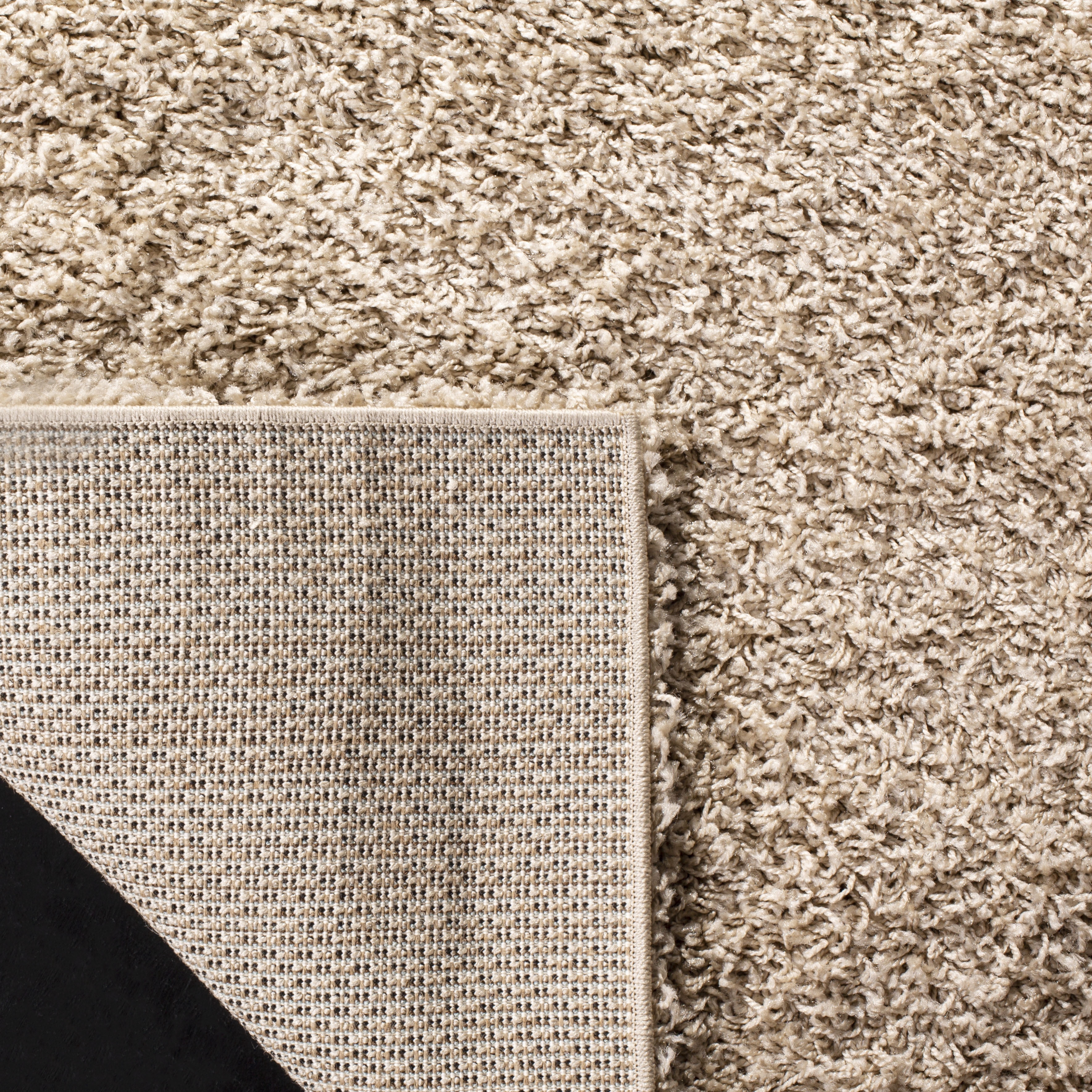 SAFAVIEH Lavena Solid Plush Shag Runner Rug, Beige, 2'3" x 8'