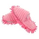 thumbnail image 3 of Pantuflas de rayas peludas para limpiar el suelo, con suela desmontable, talla M 38-41 (rosa), 3 of 6