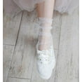thumbnail image 4 of Uooqdmx Sheer Socks, Lace Socks, Breathable Socks Women, Fashion Silk Stockings Solid Color Socks, See Through Socks, White One Size, 4 of 4