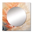 thumbnail image 2 of Designart "Blush And Ivory Seashore Coral Mosaic VII" coastal coral under water Square Mirror Wall Decor Coastal - Large Cream Square Bathroom Mirror - Square Printed Wall Mirror Art, 2 of 5
