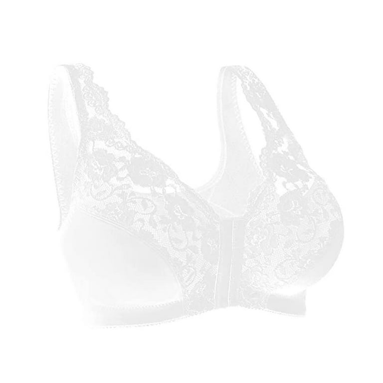 Women's Front Closure Posture Bra Full Coverage Back Support Wireless Bras  Comfortable Unpadded (Color : White, Size : 4X-Large) : :  Clothing, Shoes & Accessories