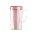 thumbnail image 2 of 2.2L Covered Cold Water Bottle, Plastic Beverage Bottle with 4 Cups, Hot/Cold Lemonade & Ice Tea Drinkware Set, Practical for Family & Kitchen Use, Pink, Easy Pour Spout, 2 of 6
