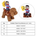 thumbnail image 4 of Sonew Pet Riding Costume, Dog Cowboy Costume,4Sizes Pet Dog Cowboy Costume Funny Knight Riding Clothes Cosplay Apparel, 4 of 8