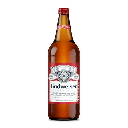 Budweiser American Lager Beer 32 fl oz 1 Glass Bottle 5% ABV
