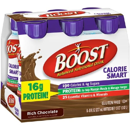Boost Calorie Smart Rich Chocolate  ''8 oz. Bottle, Case of 24'' -8 Pack