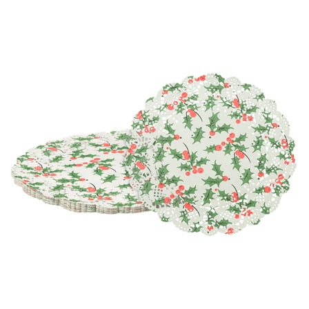 50pcs Paper Doilies 8" Round Disposable Lace Paper Doilies Placemats Colorful